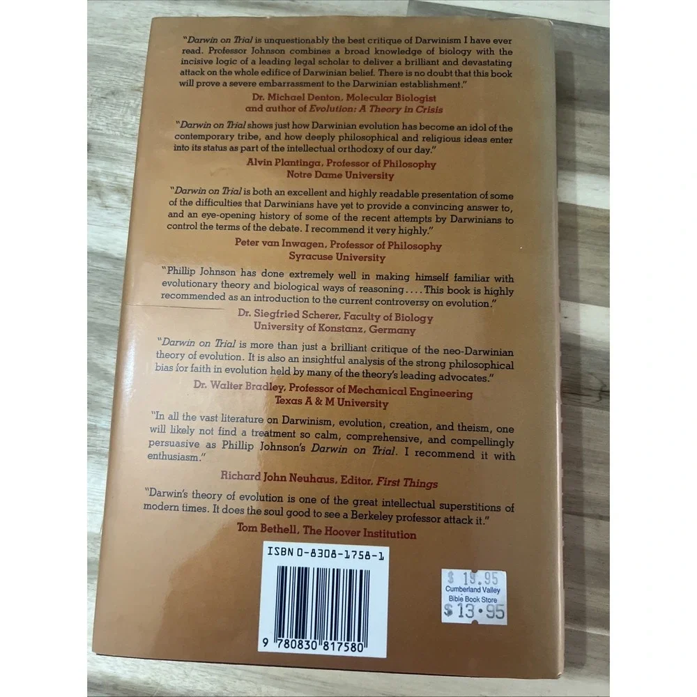 DARWIN ON TRIAL By Phillip E. Johnson - Hardcover **Mint Condition**‎